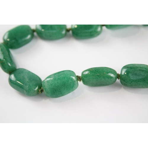 45 - 14ct gold Aventurine necklace (58.1g)