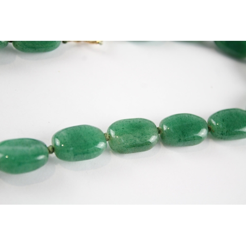 45 - 14ct gold Aventurine necklace (58.1g)