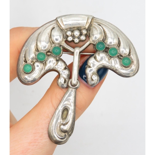 160 - Silver Art Nouveau brooch