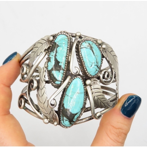 212 - Silver Turquoise Navajo bangle