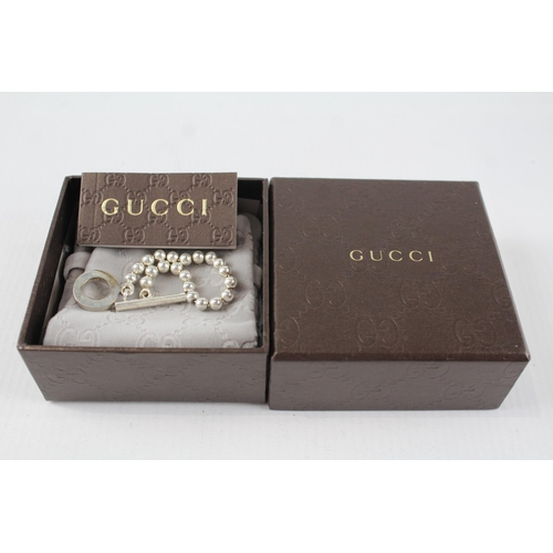 166 - Silver bracelet by designer Gucci in original box (15g)