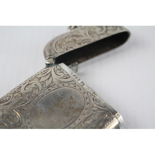 332 - Antique Victorian 1889 Birmingham Sterling Silver Vetsa / Match Case (28g)