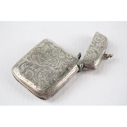 332 - Antique Victorian 1889 Birmingham Sterling Silver Vetsa / Match Case (28g)