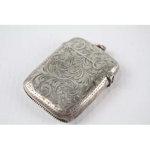 332 - Antique Victorian 1889 Birmingham Sterling Silver Vetsa / Match Case (28g)