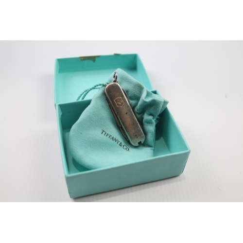 345 - Vintage TIFFANY & CO. & SWISS ARMY .925 Sterling Pocket Knife Boxed (44g)