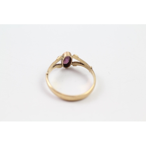 35 - 14ct gold paste & seed pearl dress ring (2.5g) Size  R