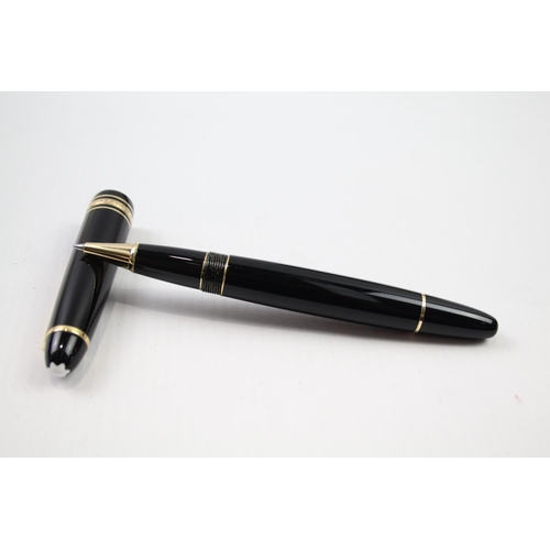 MONTBLANC Meisterstuck Black Rollerball Pen w/ Gold Plate Banding - PI1149587
