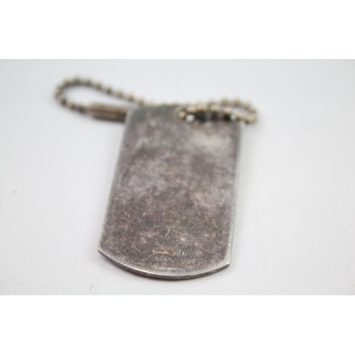 165 - Gucci sterling silver dog tag pendant (22g)