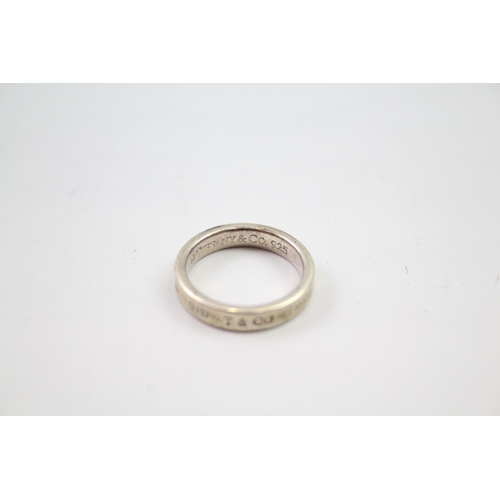 184 - Tiffany & Co 1837 sterling silver band ring (3g).  Size L + 1/2