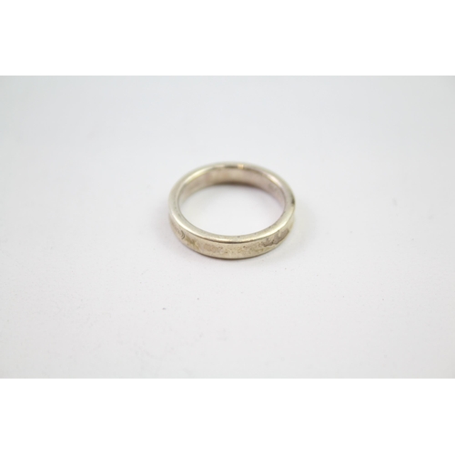 184 - Tiffany & Co 1837 sterling silver band ring (3g).  Size L + 1/2