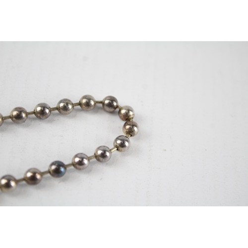 200 - Gucci sterling silver t bar ball link bracelet (14g)