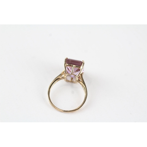 35 - 9ct gold ametrine & diamond dress ring (3.4g) Size  O