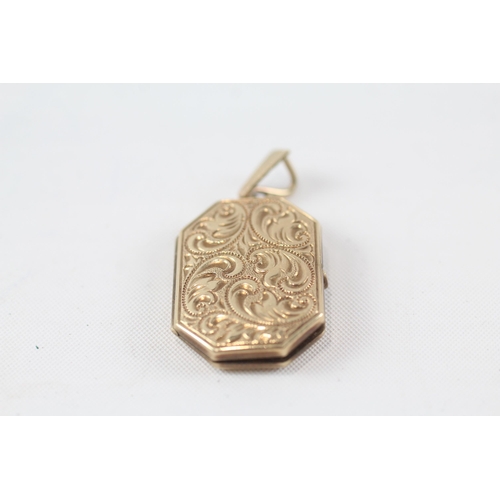 4 - 9ct gold locket pendant (3.1g)