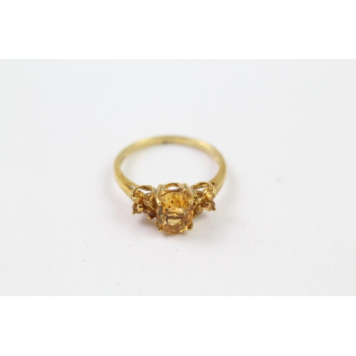 73 - 9ct gold citrine dress ring (2.1g) Size  N