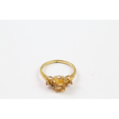 73 - 9ct gold citrine dress ring (2.1g) Size  N