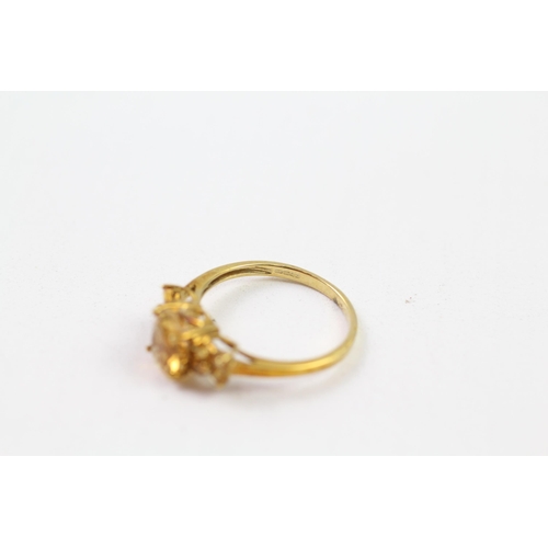 73 - 9ct gold citrine dress ring (2.1g) Size  N