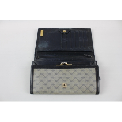 238 - Gucci 1970s Navy Micro 'GG' Monogram Wallet / Purse