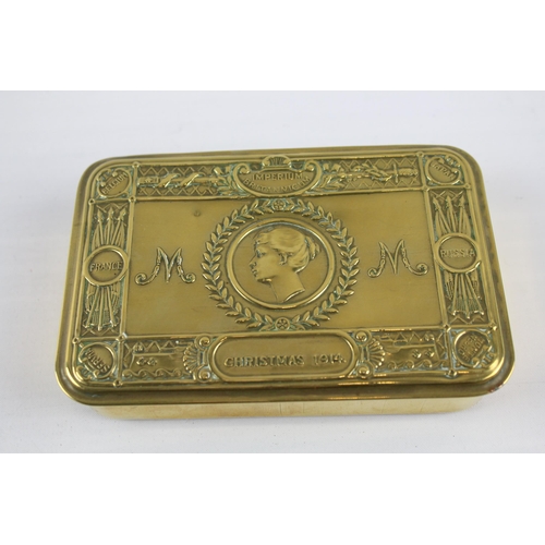 243 - WW1 1914 Princess Mary Brass Christmas Tin