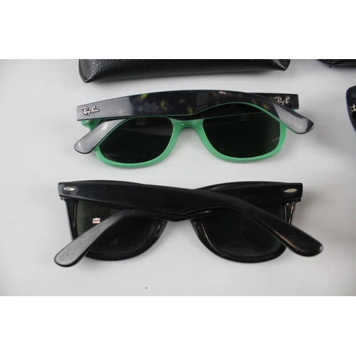 254 - Collection of Designer RayBan Sunglasses Inc Cases Etc x 4