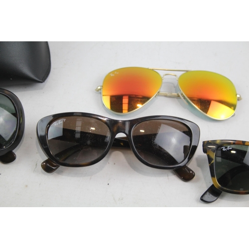 255 - Collection of Designer RayBan Sunglasses Inc Cases Etc x 4