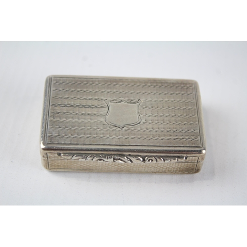 274 - Antique Victorian Hallmarked 1838 Birmingham Sterling Silver Snuff Box (43g)