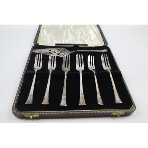 306 - Vintage Hallmarked ASPREY & CO  STERLING SILVER Dessert Serving Set (127g)