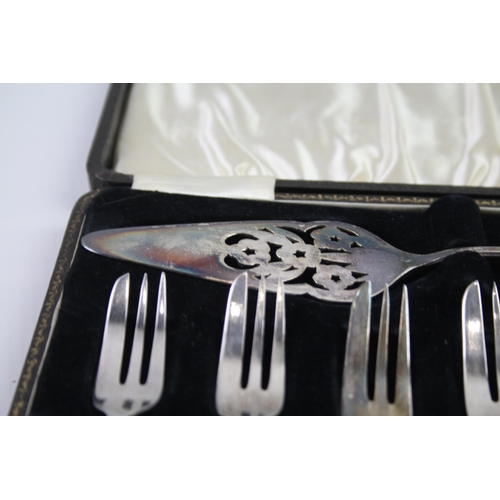 306 - Vintage Hallmarked ASPREY & CO  STERLING SILVER Dessert Serving Set (127g)