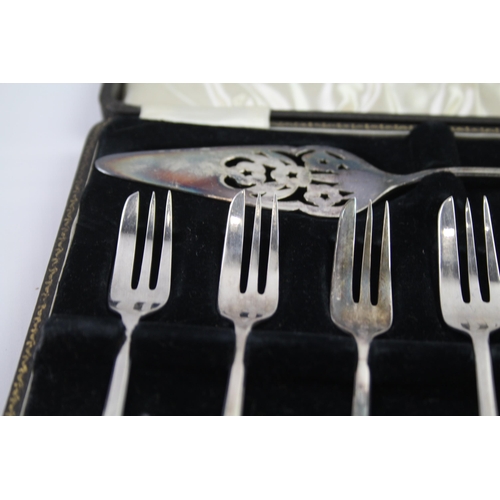 306 - Vintage Hallmarked ASPREY & CO  STERLING SILVER Dessert Serving Set (127g)