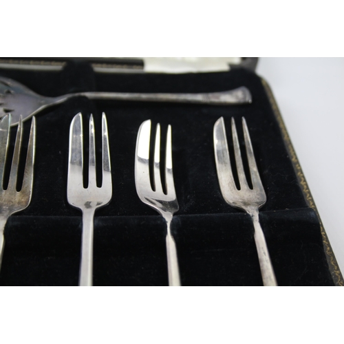 306 - Vintage Hallmarked ASPREY & CO  STERLING SILVER Dessert Serving Set (127g)