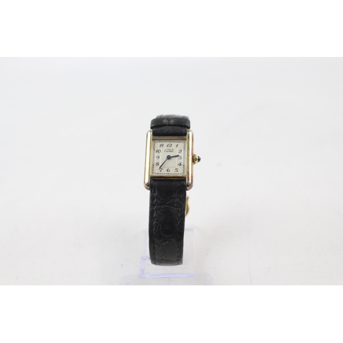 313 - CARTIER MUST 51695 Ladies Sterling Silver Cased WRISTWATCH Quartz WORKING