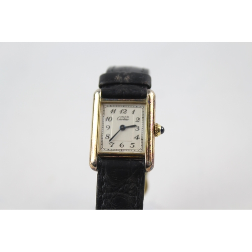 313 - CARTIER MUST 51695 Ladies Sterling Silver Cased WRISTWATCH Quartz WORKING