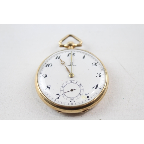 315 - OMEGA 14K Gold Slimline Cased Vintage POCKET WATCH Hand-wind WORKING