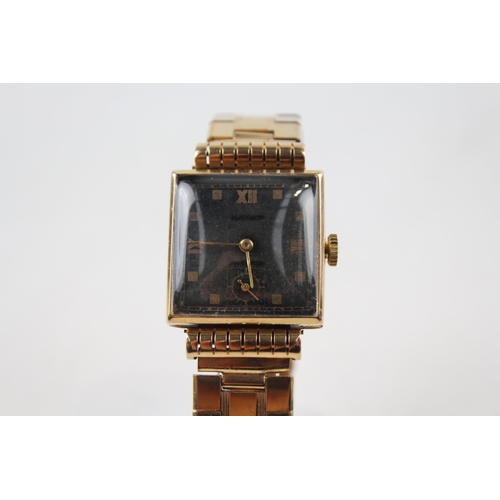 332 - MARVIN 18ct Gold Cased Gents Art Deco WRISTWATCH Hand-wind WORKING