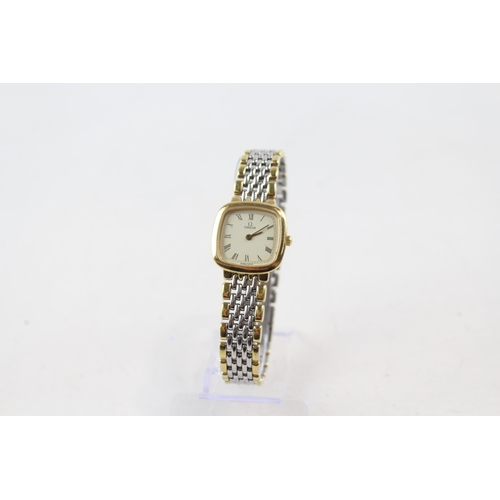 340 - OMEGA DE VILLE Ladies Two Tone WRISTWATCH Quartz WORKING