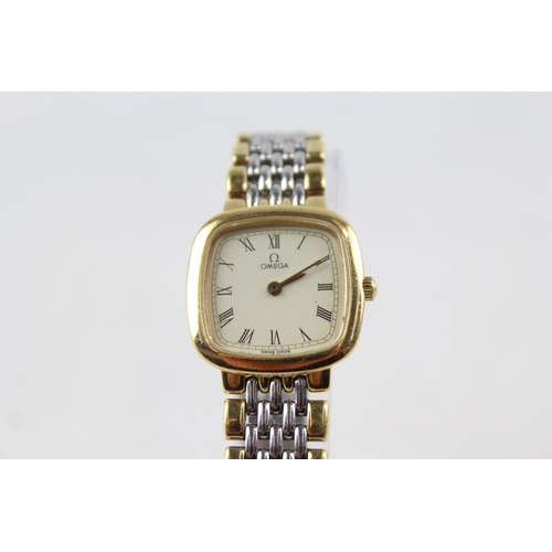 340 - OMEGA DE VILLE Ladies Two Tone WRISTWATCH Quartz WORKING