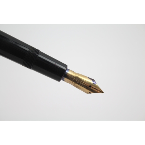 349 - Vintage PARKER Maxima Black Casing Fountain Pen w/ 14ct Gold Nib WRITING