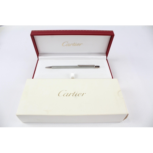 361 - Santos De CARTIER Stainless Steel Ballpoint Pen / Biro WRITING Original Box