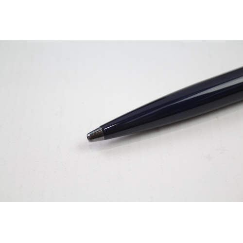 362 - S.T DUPONT Navy Lacquer & Silver Plate Ballpoint Pen / Biro Original Box WRITING