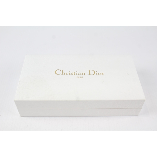 363 - CHRISTIAN DIOR Paris Stainless Steel & Gold Plate Rollerball Pen Original Box