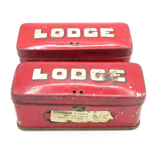 411 - 2x Lodge Standard 3 Part Spark Plugs in original boxes