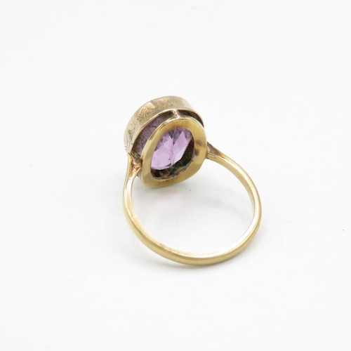 386 - 9ct Gold amethyst ring size M (4.3g)