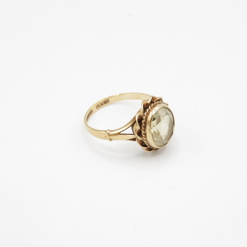 389 - 9ct Gold citrine ring size O (3.2g)