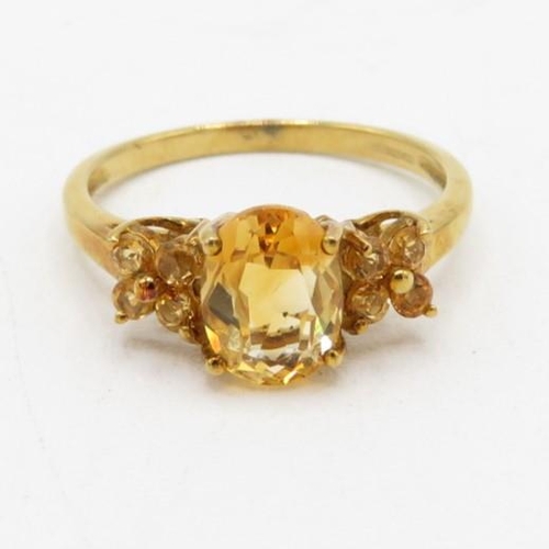 73 - 9ct gold citrine dress ring (2.1g) Size  N