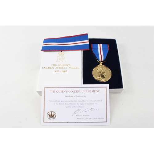 353 - Boxed ER.II Queens Golden Jubilee Medal with C.O.A