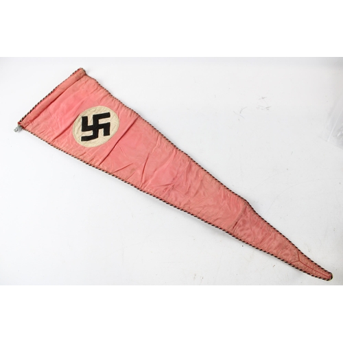 356 - WW2 Era German Double Sided Pennant 27inch Long