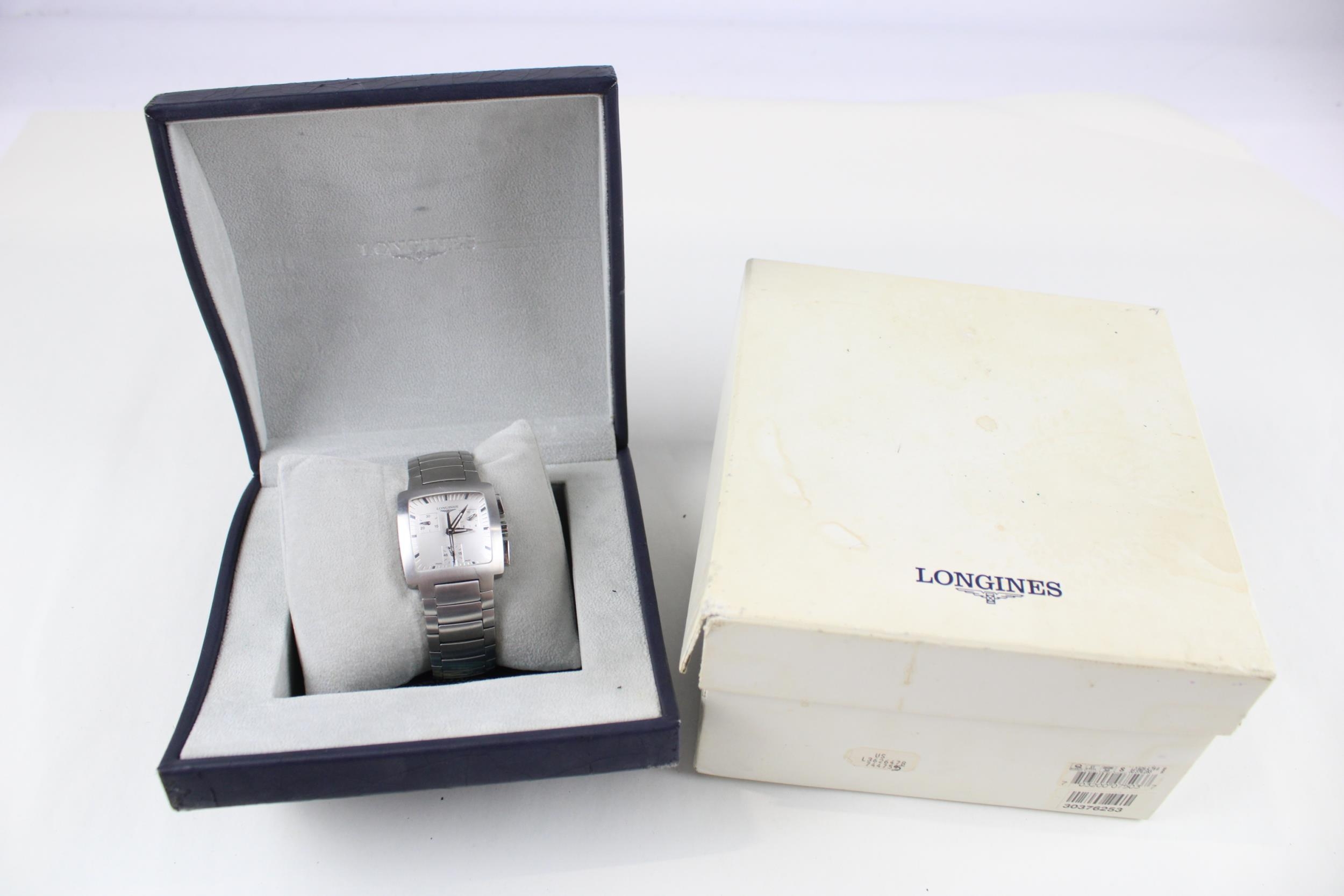 LONGINES L3.128.4 Gents Square Cased Chronograph WRISTWATCH Quartz