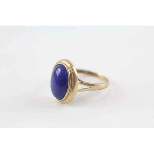 148 - 9ct gold lapis dress ring (3.1g) Size  Q