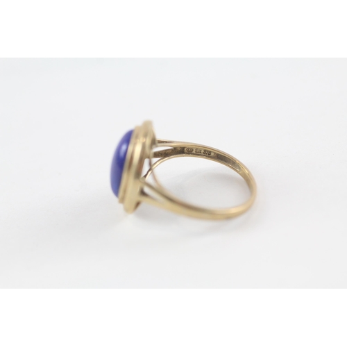 148 - 9ct gold lapis dress ring (3.1g) Size  Q