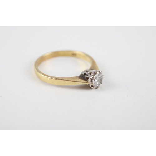 180 - 18ct gold 0.50ct diamond solitaire ring (4.2g) Size  R