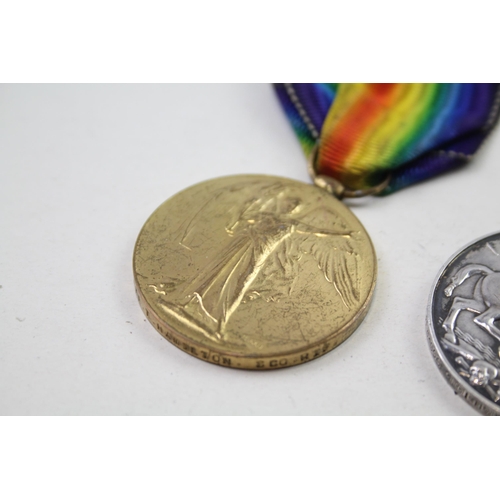 329 - WW1 Medal Pair & Original Ribbons